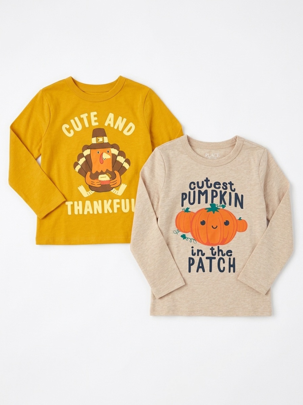 NWOT Children’s Place Lot x 2 Fall Themed Tees Size 3
